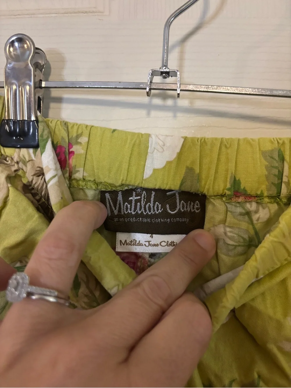 Matilda Jane Lime Green Floral Ruffle Hem Leggings